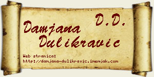 Damjana Dulikravić vizit kartica